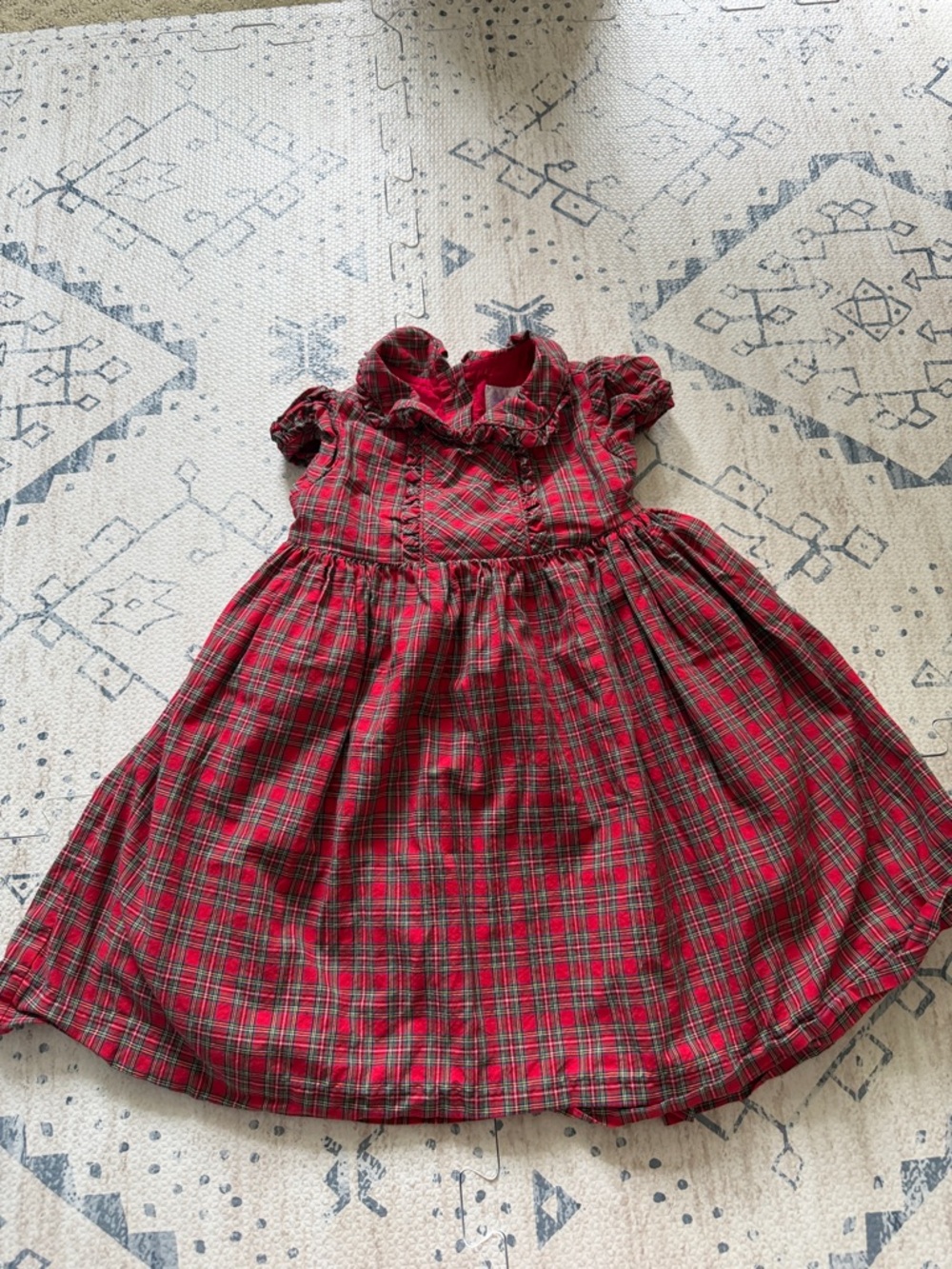 Rachel Riley Red and Green Tartan Holiday Dress